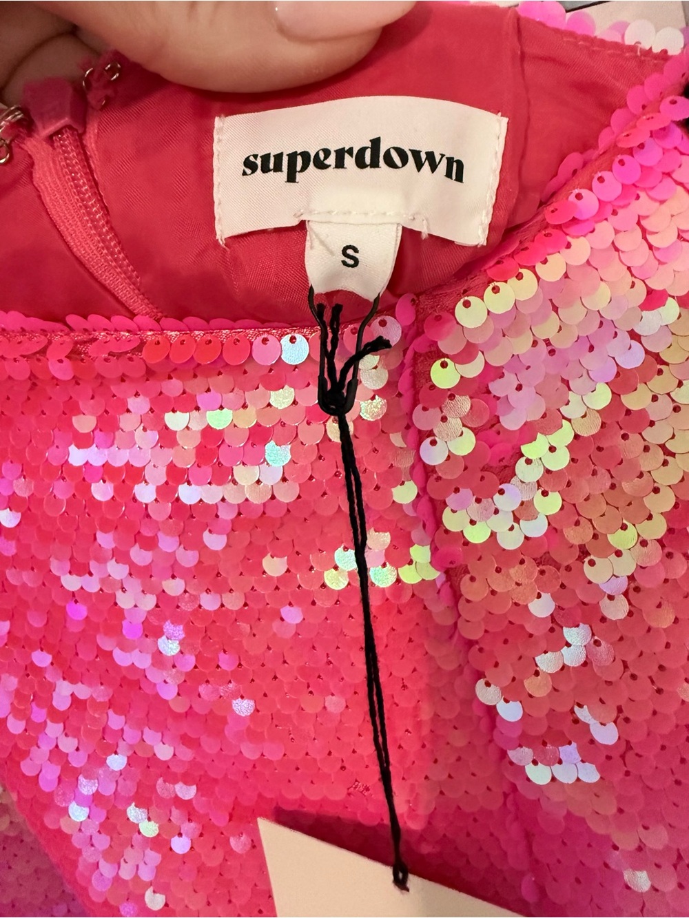 superdown Pink Sequin Mini Skirt - Picture 8 of 8